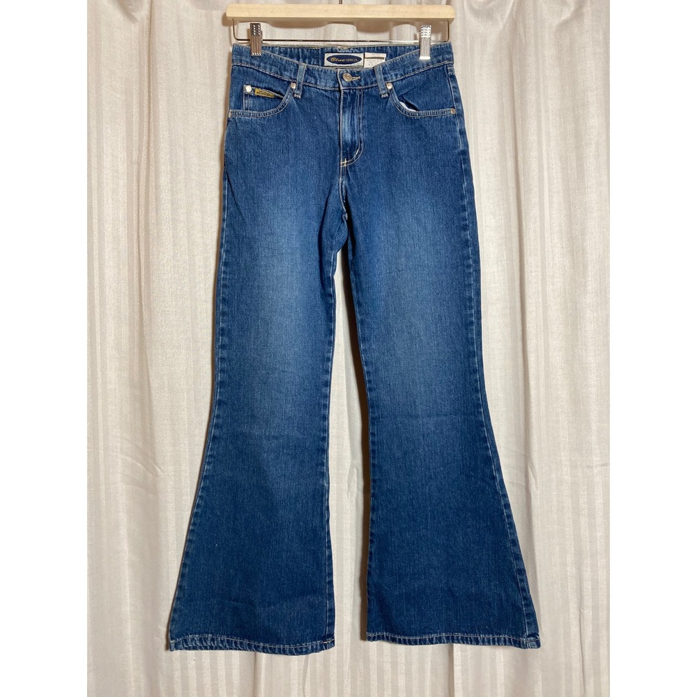 Vintage Blue Asphalt Flare Jeans Womens Size 3 Medium Wash Wide Leg Made in USA